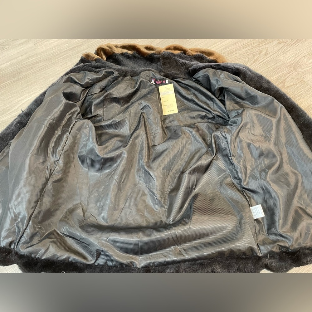 NWT - MODEL FRANCE Luxurious Black & Brown Teddy Faur Fur Jacket. - Picture 12 of 12